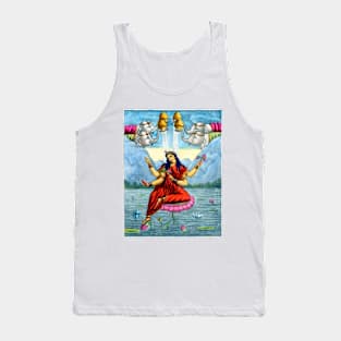 Goddess Kamalatmika Kamala Lakshmi 1880 Elephants Lotus Tank Top